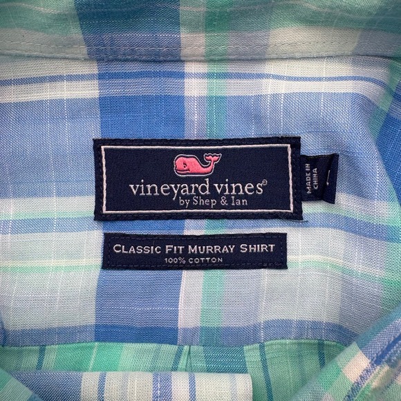 Vineyard Vines Classic Fit Murray Shirt Men's Large Plaid Button Down Cotton - Picture 4 of 8